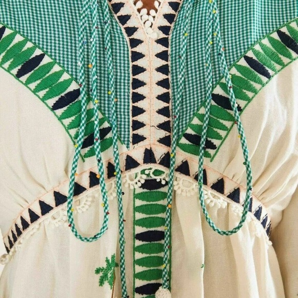 Farm Rio Embroidered Palm Tree Dress - Picture 9 of 11